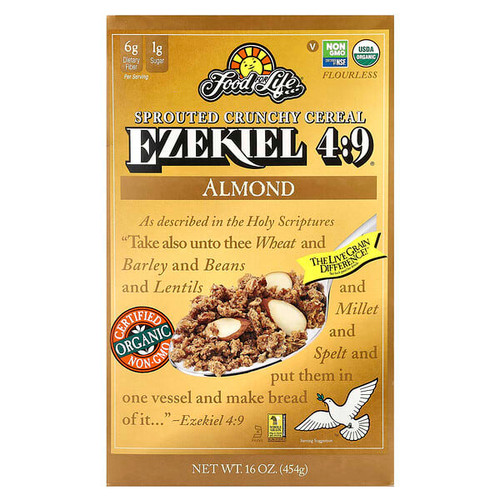 <img alt="Food For Life, Ezekiel 4-9 Sprouted Crunchy Cereal, Almond, 16 oz (454 g)" title="Food For Life, Ezekiel 4-9 Sprouted Crunchy Cereal, Almond, 16 oz (454 g),073472002582"