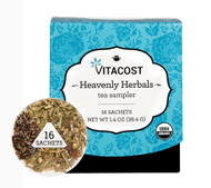 Vitaco Organic Heavenly Herbals Tea Sampler  Assorted Flavors - 16 Sachets