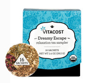 Vitaco Organic Dreamy Escape Relaxation Tea Sampler  Assorted Flavors - 16 Sachets