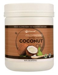 3 PACK of Vitaco Cold Pressed Extra Virgin Coconut Oil - Non-GMO and Gluten Free -- 16 fl oz (473 mL)