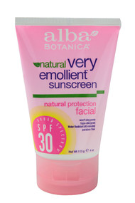 Alba, Botanica Very Emollient Sunscreen Facial SPF 30 Broad Spectrum - 4 fl oz