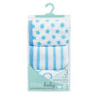 Ideal Baby By The Makers of Aden + Anais Boy Muslin Washcloths Sunny Side - 3 Pack