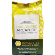 Acure Organics, Cleansing Towelettes, For Face & Body, Unscented, 30 Towelettes