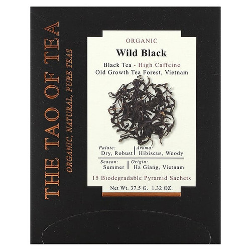 <img alt="The Tao of Tea, Organic Black Tea, Wild Black, 15 Pyramid Sachets, 1.32 oz (37.5 g)" title="The Tao of Tea, Organic Black Tea, Wild Black, 15 Pyramid Sachets, 1.32 oz (37.5 g),689951914613"
