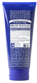 3 PACK of Dr. Bronners Organic Shaving Gel Spearmint Peppermint -- 7 fl oz