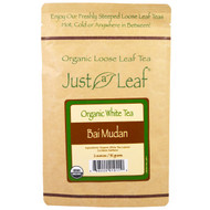 Just a Leaf Organic Tea, White Tea, Bai Mudan Loose Leaf Tea, 100% Pure, No GMOs, 2 oz (56 g)
