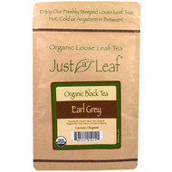 Just a Leaf Organic Tea, Black Tea, Earl Grey Loose Leaf Tea, Brisk, Bold Flavor, 100% Pure, No GMOs, 2 oz (56 g)