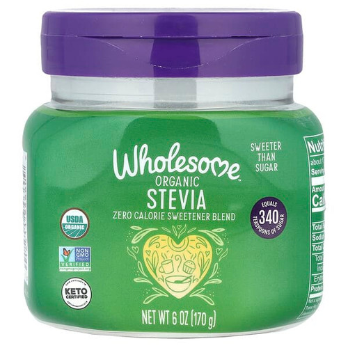 <img alt="Wholesome Sweeteners, Organic Stevia, 6 oz (170 g)" title="Wholesome Sweeteners, Organic Stevia, 6 oz (170 g),012511946609"