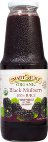 3 PACK of Smart Juice Organic 100% Juice Black Mulberry -- 33.8 fl oz