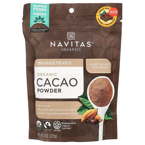 <img alt="Navitas Organics, Organic Cacao Powder, Unsweetened, 8 oz (227 g)" title="Navitas Organics, Organic Cacao Powder, Unsweetened, 8 oz (227 g),858847000871"