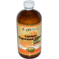 LifeTime Vitamins, Original Calcium Magnesium Citrate, Plus Vitamin D-3, Original, Orange Vanilla, 16 fl oz (473 ml)