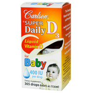 Carlson Labs, Babys Super Daily D3, 400 IU, 0.35 fl oz (10.3 ml)