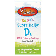 <img alt="Carlson, Babys Super Daily D3, 10 mcg (400 IU), 0.35 fl oz (10.3 ml)" title="Carlson, Babys Super Daily D3, 10 mcg (400 IU), 0.35 fl oz (10.3 ml),088395012501"