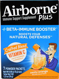 Airborne Plus Beta-Immune Booster Zesty Orange - 7 Packets