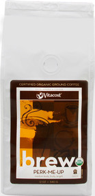 3 PACK of Vitaco Brew Perk-Me-Up 100% Arabica Certified Organic Ground Coffee -- 12 oz (340 g)