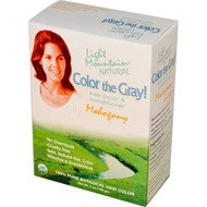 Light Mountain, Color the Gray!, Organic Natural Hair Color & Conditioner, Mahogany, 7 oz (198 g)