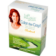 Light Mountain, Color the Gray!, Natural Hair Color & Conditioner, Chestnut, 7 oz (198 g) (Discontinued Item)