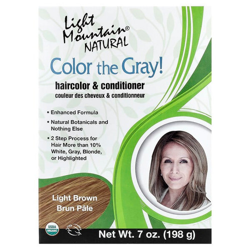 <img alt="Light Mountain, Color the Gray Natural Hair Color & Conditioner, Light Brown, 7 oz (198 g)" title="Light Mountain, Color the Gray Natural Hair Color & Conditioner, Light Brown, 7 oz (198 g),079565005539"