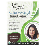 <img alt="Light Mountain, Color the Gray, Natural Hair Color & Conditioner, Dark Brown, 7 oz (198 g)" title="Light Mountain, Color the Gray, Natural Hair Color & Conditioner, Dark Brown, 7 oz (198 g),079565005553"
