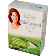 Light Mountain, Color the Gray!, Natural Hair Color & Conditioner, Auburn, 7 oz (198 g)