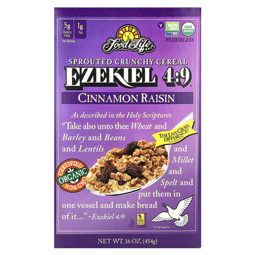 <img alt="Food For Life, Ezekiel 4-9 Sprouted Crunchy Cereal, Cinnamon Raisin, 16 oz (454 g)" title="Food For Life, Ezekiel 4-9 Sprouted Crunchy Cereal, Cinnamon Raisin, 16 oz (454 g),073472002575"