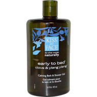 Kiss My Face, Early to Bed, Calming Bath & Shower Gel, Clove & Ylang Ylang, 16 fl oz (473 ml)