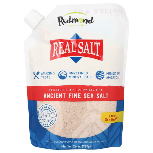 <img alt="Redmond, Real Salt, Ancient Fine Sea Salt, 26 oz (737 g)" title="Redmond, Real Salt, Ancient Fine Sea Salt, 26 oz (737 g),018788102502"