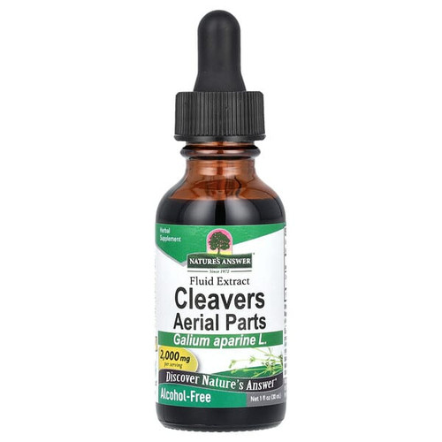 <img alt="Natures Answer, Cleavers Aerial Parts, Fluid Extract, Alcohol-Free, 2,000 mg, 1 fl oz (30 ml)" title="Natures Answer, Cleavers Aerial Parts, Fluid Extract, Alcohol-Free, 2,000 mg, 1 fl oz (30 ml),083000007187"