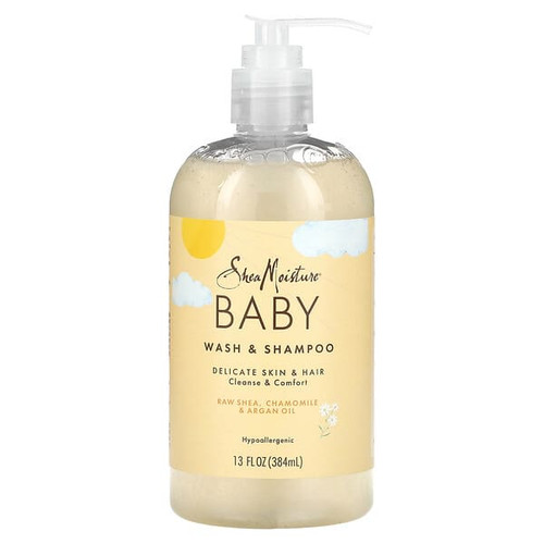 <img alt="SheaMoisture, Baby Wash & Shampoo, Raw Shea, Chamomile & Argan Oil, 13 fl oz (384 ml)" title="SheaMoisture, Baby Wash & Shampoo, Raw Shea, Chamomile & Argan Oil, 13 fl oz (384 ml),764302901419"
