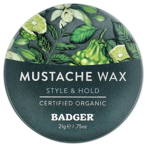 <img alt="Badger, Mustache Wax, Vanilla & Bergamot, 0.75 oz (21 g)" title="Badger, Mustache Wax, Vanilla & Bergamot, 0.75 oz (21 g),634084130003"
