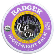 <img alt="Badger, Organic Night-Night Balm, Lavender and Chamomile, 2 oz (56 g)" title="Badger, Organic Night-Night Balm, Lavender and Chamomile, 2 oz (56 g),634084160017"