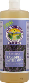 3 PACK of Dr. Woods Naturally Castile Soap Lavender -- 32 fl oz