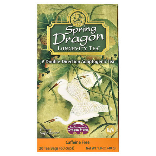 <img alt="Dragon Herbs, Spring Dragon Longevity Tea, Caffeine Free, 20 Tea Bags, 1.8 oz (40 g)" title="Dragon Herbs, Spring Dragon Longevity Tea, Caffeine Free, 20 Tea Bags, 1.8 oz (40 g),679372006011"