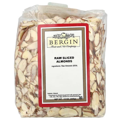 <img alt="Bergin Fruit and Nut Company, Raw Sliced Almonds, 12 oz (340 g)" title="Bergin Fruit and Nut Company, Raw Sliced Almonds, 12 oz (340 g),020526001121"