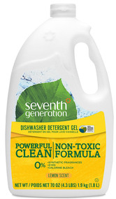 3 PACK of Seventh Generation Dishwasher Detergent Gel Lemon -- 70 oz