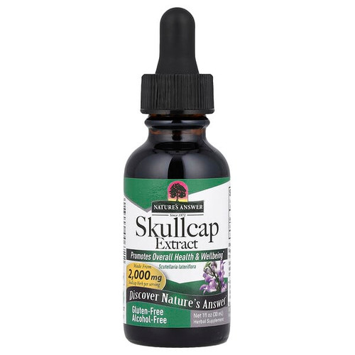 <img alt="Natures Answer, Skullcap Extract, Alcohol-Free, 665 mg , 1 fl oz (30 ml)" title="Natures Answer, Skullcap Extract, Alcohol-Free, 665 mg , 1 fl oz (30 ml),083000006722"