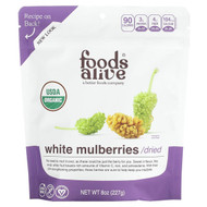 <img alt="Foods Alive, Organic White Mulberries, Dried, 8 oz (227 g)" title="Foods Alive, Organic White Mulberries, Dried, 8 oz (227 g),891551000270"