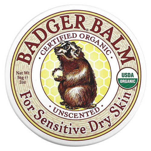 <img alt="Badger, Badger Balm, For Sensitive Dry Skin, Unscented, 2 oz (56 g)" title="Badger, Badger Balm, For Sensitive Dry Skin, Unscented, 2 oz (56 g),634084330335"