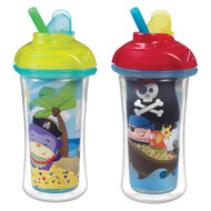 Munchkin, Insulated Straw Cups, 2 Cups, 9 oz (266 ml) Each