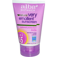 Alba Botanica, Kids Sunscreen, Tropical Fruit, SPF 45, 4 oz (113 g)