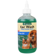 NaturVet, Ear Wash Plus Tea Tree Oil, Baby Powder Scent, 8 fl oz (236 ml)
