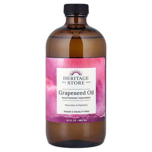 <img alt="Heritage Store, Grapeseed Oil, Moisturizing Treatment, 16 fl oz (480 ml)" title="Heritage Store, Grapeseed Oil, Moisturizing Treatment, 16 fl oz (480 ml),076970910540"