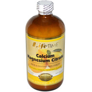 Life Time, Calcium Magnesium Citrate, Natural Lemon Custard Flavor, 16 fl oz (473 ml)