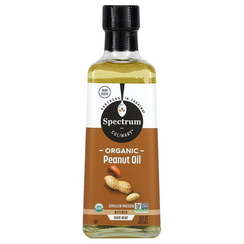 <img alt="Spectrum Culinary, Organic Peanut Oil, Expeller Pressed, 16 fl oz (473 ml) (Discontinued Item)" title="Spectrum Culinary, Organic Peanut Oil, Expeller Pressed, 16 fl oz (473 ml) (Discontinued Item),022506104174"