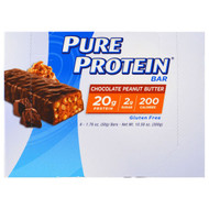 Pure Protein, Chocolate Peanut Butter Bar, 6 Bars, 1.76 oz (50 g) Each