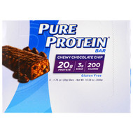 Pure Protein, Chew Chocolate Chip Bar, 6 Bars, 1.76 oz (50 g) Each