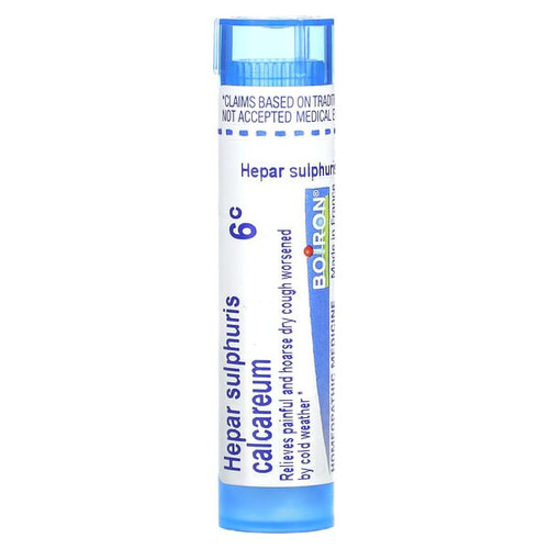 <img alt="Boiron, Hepar Sulphuris Calcareum, 6C, Dry Cough Relief, Approx 80 Pellets" title="Boiron, Hepar Sulphuris Calcareum, 6C, Dry Cough Relief, Approx 80 Pellets,306960363088"