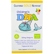 California Gold Nutrition, Childrens DHA, Strawberry-Lemon Flavor, 525 mg Omega-3s, 8 fl oz (237 ml)