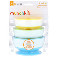 <img alt="Munchkin, Stay Put, Suction Bowls, 6 Months+, 3 Count" title="Munchkin, Stay Put, Suction Bowls, 6 Months+, 3 Count,735282490033"