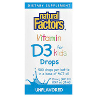 <img alt="Natural Factors, Vitamin D3 Drops for Kids, Unflavored, 0.5 fl oz (15 ml)" title="Natural Factors, Vitamin D3 Drops for Kids, Unflavored, 0.5 fl oz (15 ml),068958010588"